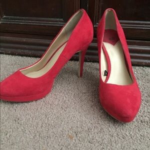 H&M Red EUC Heels Sz8